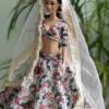 Printed cotton Indian lehenga for doll