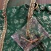 Green embroidered wedding lehenga for doll