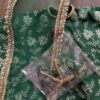 Green embroidered wedding lehenga for doll