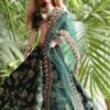 Green embroidered wedding lehenga for doll