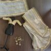 Embroidered Indian bridal saree for doll (white)