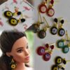 Earrings for doll | doll jewellery | set of 6