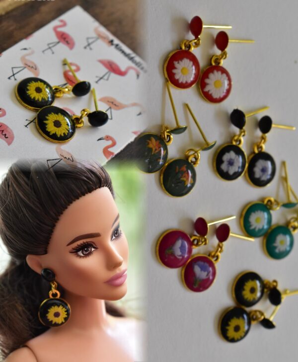 Earrings for doll | doll jewellery | set of 6