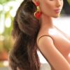 Red heart enamel earrings for doll | doll jewellery | doll earrings | set of 2