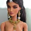 Indian bridal jewelry for doll (purple and gold)