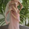 Pink tulle saree for curvy Barbie doll