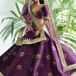 Embellished Indian bridal lehenga (wine)