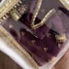 Embellished Indian bridal lehenga (wine)