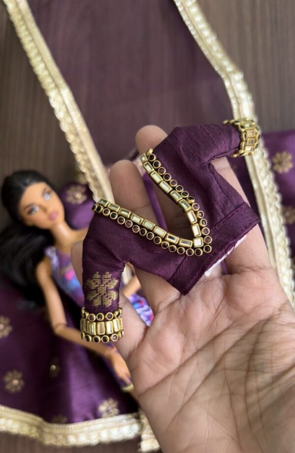 Embellished Indian bridal lehenga (wine)