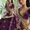 Embellished Indian bridal lehenga (wine)