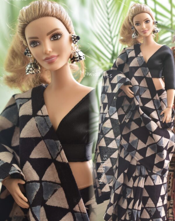 Saree for curvy Barbie doll
