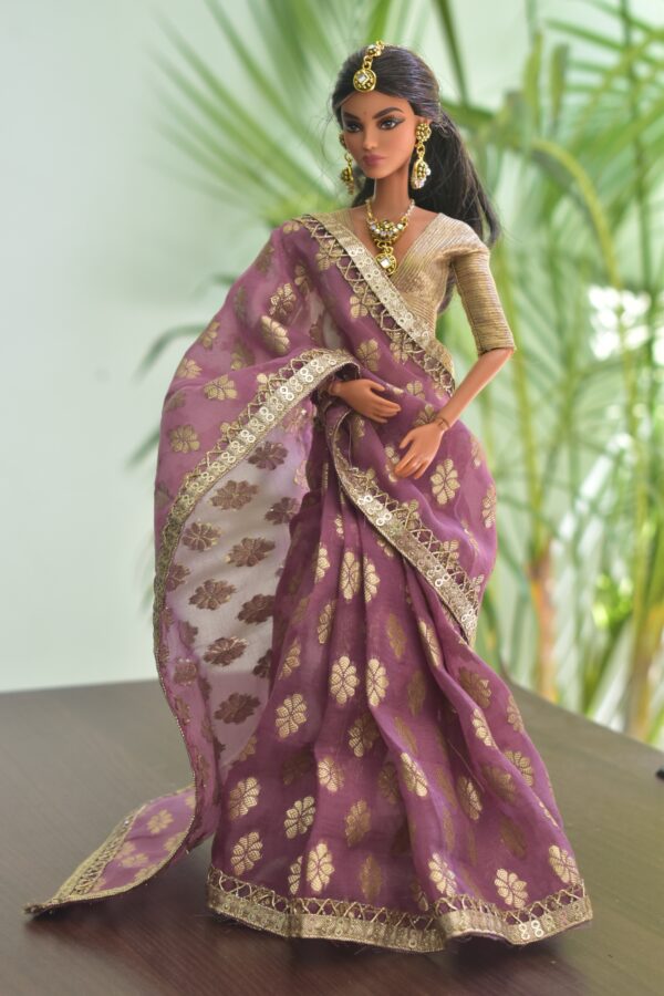 Indian bridal saree for Barbie doll