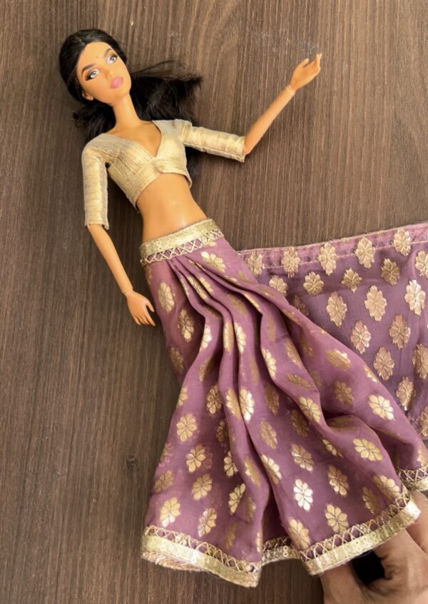 Indian bridal saree for Barbie doll