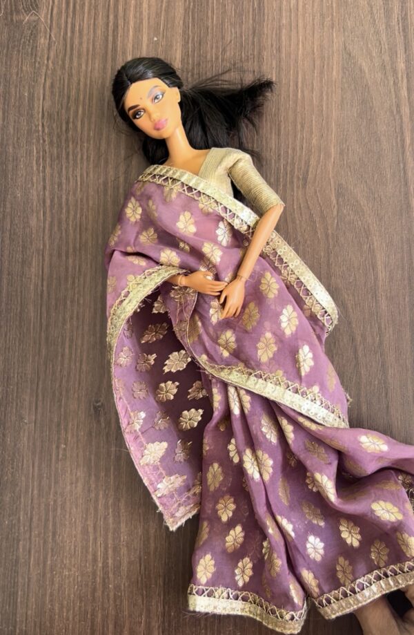 Indian bridal saree for Barbie doll