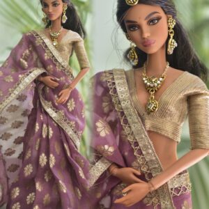 Indian bridal saree for Barbie doll