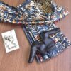 Indian Block printed Kalamkari saree with accessories for Barbie doll