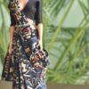 Indian Block printed Kalamkari saree with accessories for Barbie doll