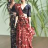 Indian block printed kalamkari saree with accessories for Barbie doll