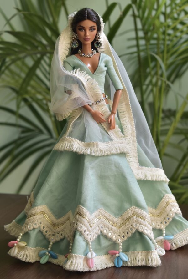Indian Navratri lehenga for Barbie doll