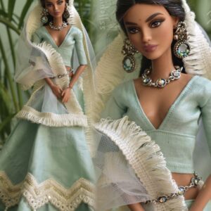 Indian Navratri lehenga for Barbie doll