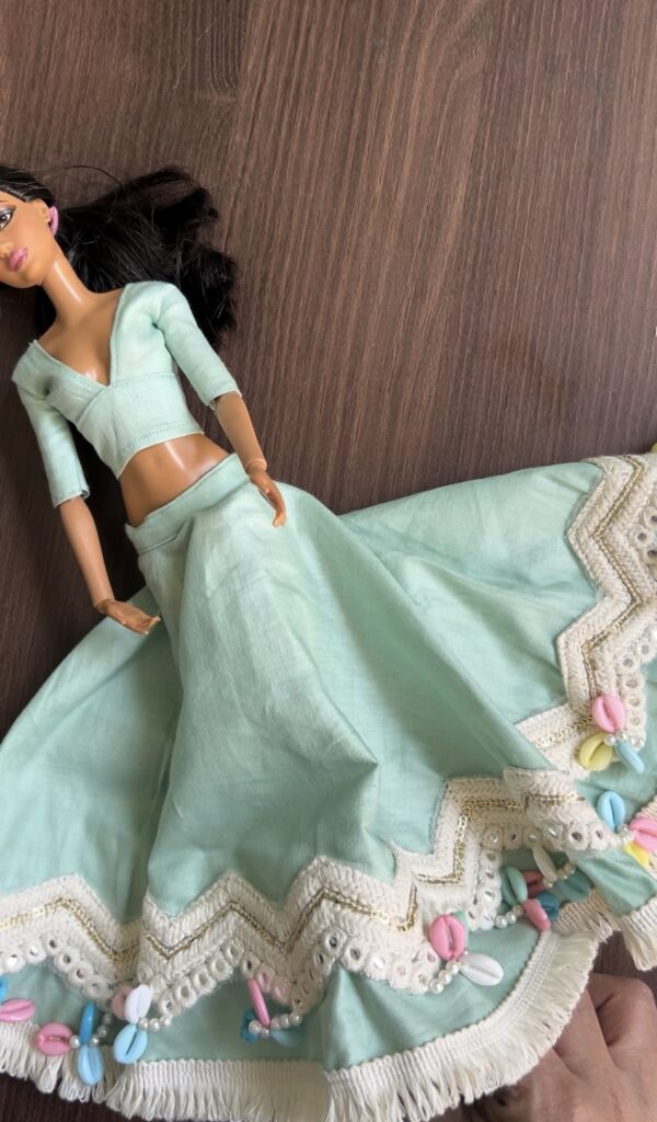 Indian Navratri lehenga for Barbie doll