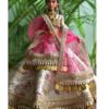 Heavily embellished Indian wedding lehenga for Barbie doll