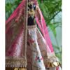 Heavily embellished Indian wedding lehenga for Barbie doll
