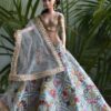 Embroidered blue lehenga for Barbie doll