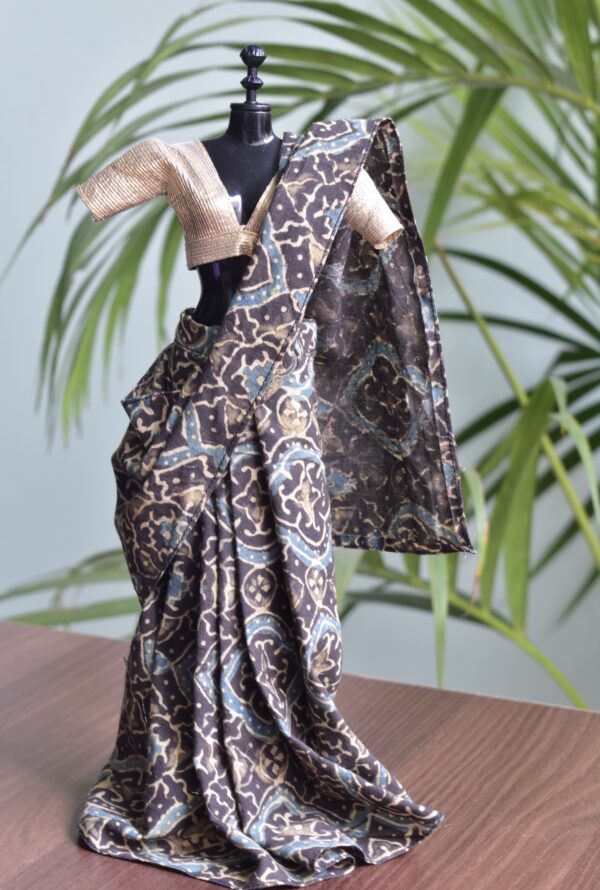 Indian block printed saree for Barbie doll