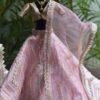 Embroidered blush pink lehenga with accessories for Barbie doll