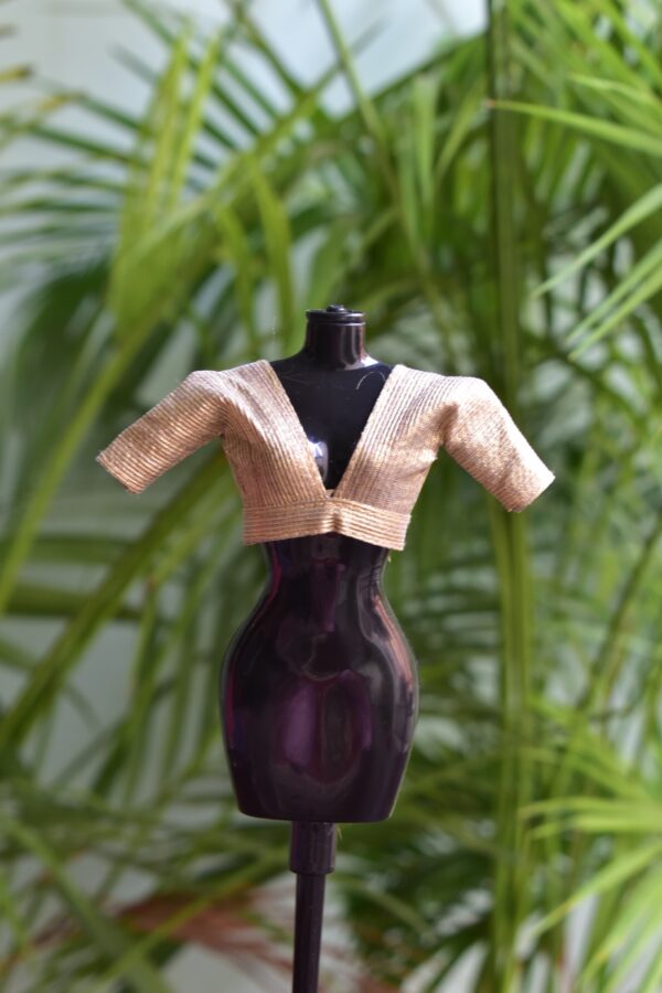 Basic gold blouse for Barbie doll