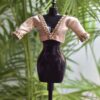 Embellished golden blouse for Barbie doll