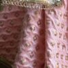 Embroidered peach and gold lehenga for curvy Barbie doll