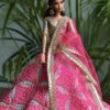Pink and gold lehenga for Barbie doll
