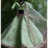 Embroidered green lehenga with accessories for Barbie doll