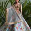 Embroidered blue lehenga for Barbie doll