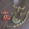 Red and gold bridal lehenga for Barbie doll