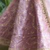 Embroidered lilac and gold lehenga for Barbie doll