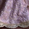 Embroidered lilac and gold lehenga for Barbie doll