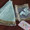 Embroidered mint lehenga for Barbie doll