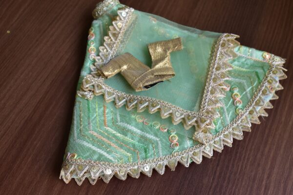 Embroidered green lehenga for Barbie doll