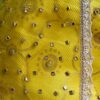 Embellished yellow gold bridal lehenga for Barbie doll