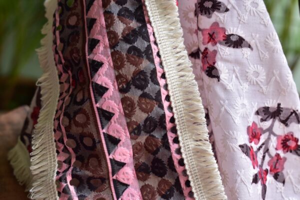 Embroidered cotton lehenga for Barbie doll