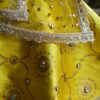 Embellished yellow gold bridal lehenga for Barbie doll