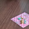 Turquoise and gold embroidered lehenga for Barbie doll