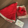 Red embroidered lehenga for Barbie doll