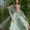 Embroidered green lehenga for Barbie doll
