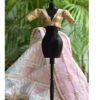 Embroidered Indian bridal lehenga for Barbie doll