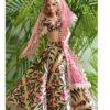 Cotton floral Indian lehenga for Barbie doll