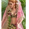 Cotton floral Indian lehenga for Barbie doll